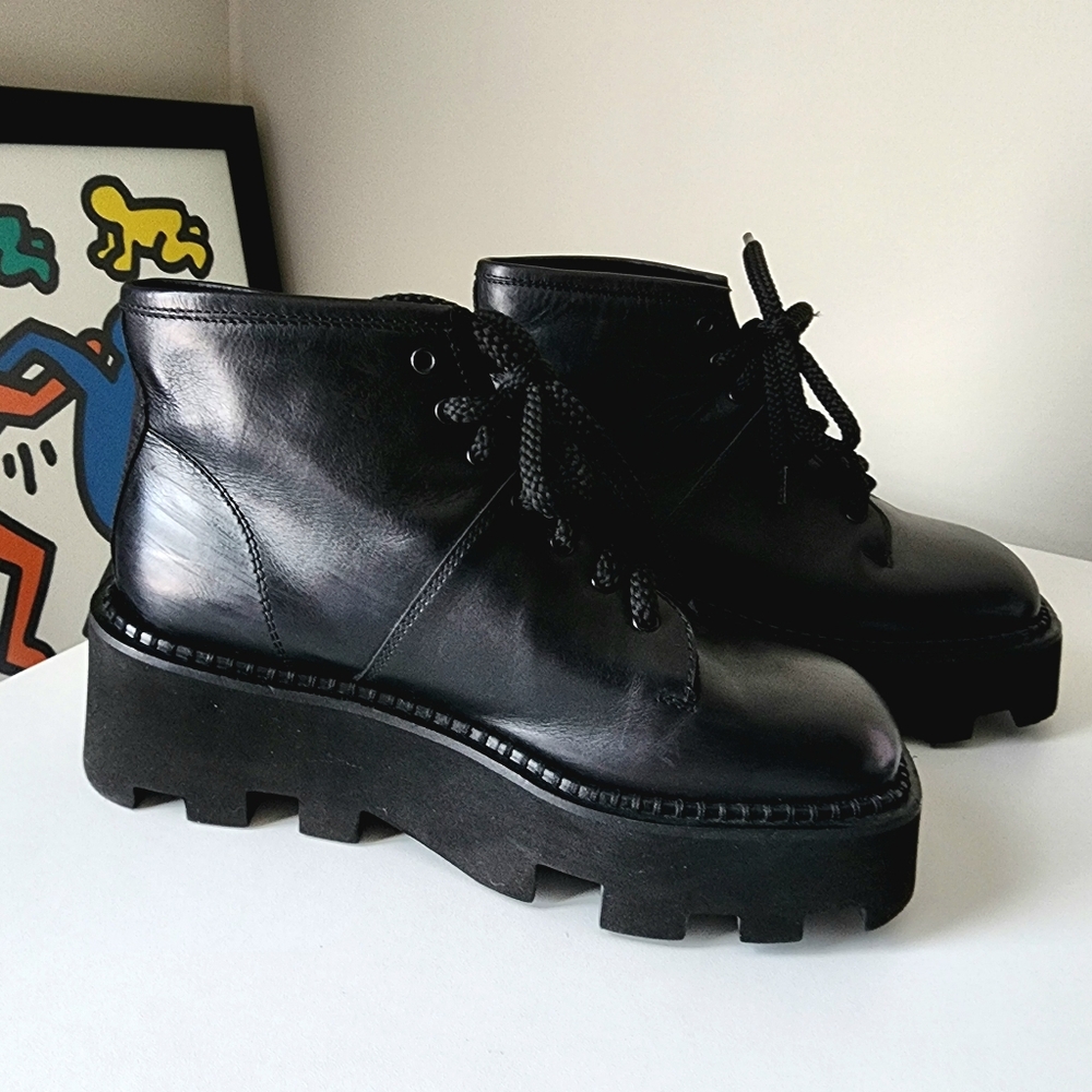 Inez Deep Black Boots, by Vanda Novak, women's size 5.5US/36